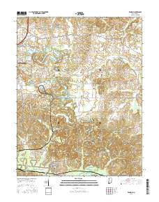 Winslow Indiana Current topographic map, 1:24000 scale, 7.5 X 7.5 Minute, Year 2016