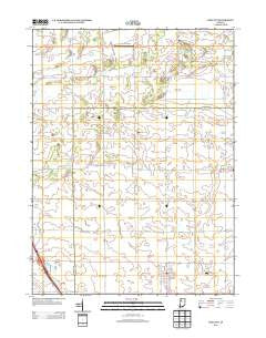 Wolcott Indiana Historical topographic map, 1:24000 scale, 7.5 X 7.5 Minute, Year 2013
