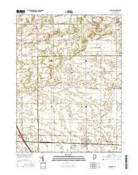 Wolcott Indiana Current topographic map, 1:24000 scale, 7.5 X 7.5 Minute, Year 2016