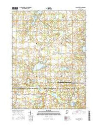 Wolcottville Indiana Current topographic map, 1:24000 scale, 7.5 X 7.5 Minute, Year 2016