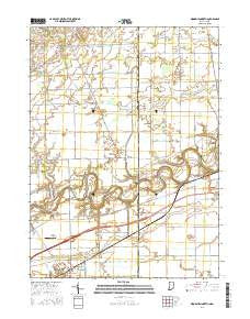Woodburn North Indiana Current topographic map, 1:24000 scale, 7.5 X 7.5 Minute, Year 2016