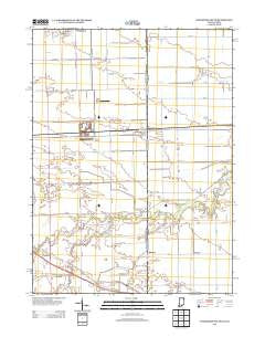 Woodburn South Indiana Historical topographic map, 1:24000 scale, 7.5 X 7.5 Minute, Year 2013