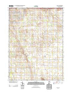 Wyatt Indiana Historical topographic map, 1:24000 scale, 7.5 X 7.5 Minute, Year 2013