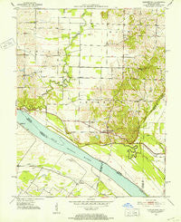 Yankeetown Indiana Historical topographic map, 1:24000 scale, 7.5 X 7.5 Minute, Year 1951
