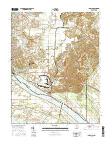 Yankeetown Indiana Current topographic map, 1:24000 scale, 7.5 X 7.5 Minute, Year 2016