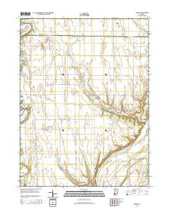 Yeoman Indiana Historical topographic map, 1:24000 scale, 7.5 X 7.5 Minute, Year 2014