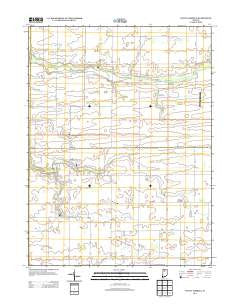 Young America Indiana Historical topographic map, 1:24000 scale, 7.5 X 7.5 Minute, Year 2013
