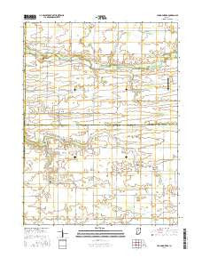 Young America Indiana Current topographic map, 1:24000 scale, 7.5 X 7.5 Minute, Year 2016