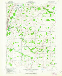 Zanesville Indiana Historical topographic map, 1:24000 scale, 7.5 X 7.5 Minute, Year 1961