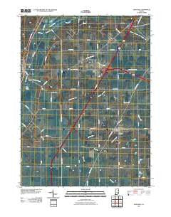 Zanesville Indiana Historical topographic map, 1:24000 scale, 7.5 X 7.5 Minute, Year 2010