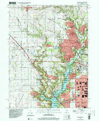 Zionsville Indiana Historical topographic map, 1:24000 scale, 7.5 X 7.5 Minute, Year 1998