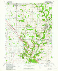 Zionsville Indiana Historical topographic map, 1:24000 scale, 7.5 X 7.5 Minute, Year 1962