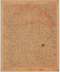 Ardmore Oklahoma Historical topographic map, 1:125000 scale, 30 X 30 Minute, Year 1901