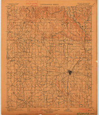 Ardmore Oklahoma Historical topographic map, 1:125000 scale, 30 X 30 Minute, Year 1901