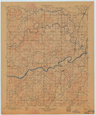 Canadian Oklahoma Historical topographic map, 1:125000 scale, 30 X 30 Minute, Year 1900