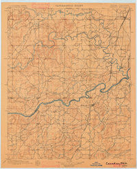 Canadian Oklahoma Historical topographic map, 1:125000 scale, 30 X 30 Minute, Year 1900