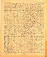 Claremore Oklahoma Historical topographic map, 1:125000 scale, 30 X 30 Minute, Year 1901
