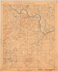 Okmulgee Oklahoma Historical topographic map, 1:125000 scale, 30 X 30 Minute, Year 1900
