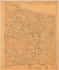 Pauls Valley Oklahoma Historical topographic map, 1:125000 scale, 30 X 30 Minute, Year 1902