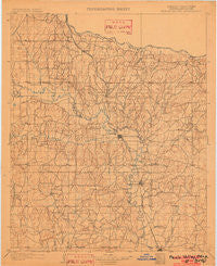 Pauls Valley Oklahoma Historical topographic map, 1:125000 scale, 30 X 30 Minute, Year 1902