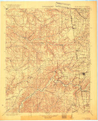 Siloam Springs Oklahoma Historical topographic map, 1:125000 scale, 30 X 30 Minute, Year 1904
