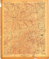 Siloam Springs Oklahoma Historical topographic map, 1:125000 scale, 30 X 30 Minute, Year 1904