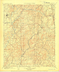 Tahlequah Oklahoma Historical topographic map, 1:125000 scale, 30 X 30 Minute, Year 1901