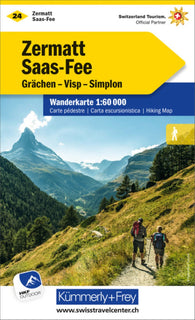 Buy map Zermatt - Saas Fee : Switzerland Hiking Map #24