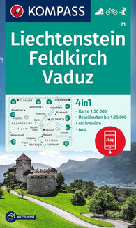 Buy map Liechtenstein Feldkirch, Vaduz Hiking Map