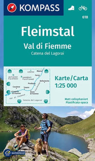 Buy map Fleimstal, Val di Fiemme, Catena dei Lagorai (Kompass Map #618)
