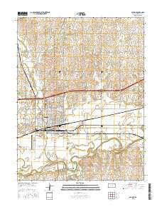 Abilene Kansas Current topographic map, 1:24000 scale, 7.5 X 7.5 Minute, Year 2015