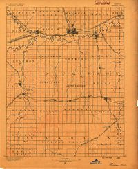 Abilene Kansas Historical topographic map, 1:125000 scale, 30 X 30 Minute, Year 1889