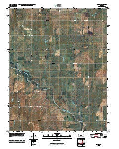 Adams Kansas Historical topographic map, 1:24000 scale, 7.5 X 7.5 Minute, Year 2010