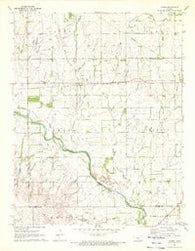 Adams Kansas Historical topographic map, 1:24000 scale, 7.5 X 7.5 Minute, Year 1971