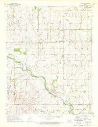 Adams Kansas Historical topographic map, 1:24000 scale, 7.5 X 7.5 Minute, Year 1971