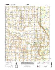 Adamsville Kansas Current topographic map, 1:24000 scale, 7.5 X 7.5 Minute, Year 2015
