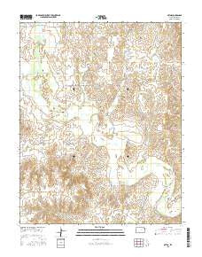 Aetna Kansas Current topographic map, 1:24000 scale, 7.5 X 7.5 Minute, Year 2015