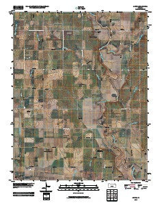 Akron Kansas Historical topographic map, 1:24000 scale, 7.5 X 7.5 Minute, Year 2010