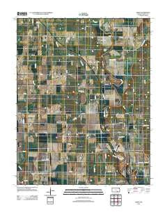 Akron Kansas Historical topographic map, 1:24000 scale, 7.5 X 7.5 Minute, Year 2012