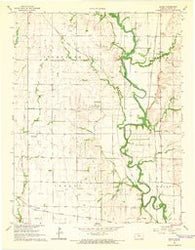Akron Kansas Historical topographic map, 1:24000 scale, 7.5 X 7.5 Minute, Year 1965