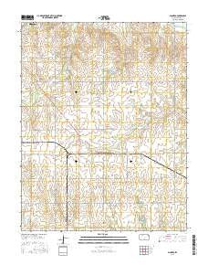Alameda Kansas Current topographic map, 1:24000 scale, 7.5 X 7.5 Minute, Year 2016