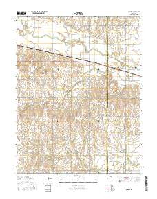 Albert Kansas Current topographic map, 1:24000 scale, 7.5 X 7.5 Minute, Year 2015