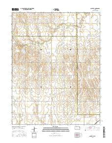 Albert SE Kansas Current topographic map, 1:24000 scale, 7.5 X 7.5 Minute, Year 2015