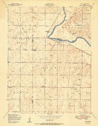 Alida Kansas Historical topographic map, 1:24000 scale, 7.5 X 7.5 Minute, Year 1950