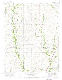 Allen SW Kansas Historical topographic map, 1:24000 scale, 7.5 X 7.5 Minute, Year 1972