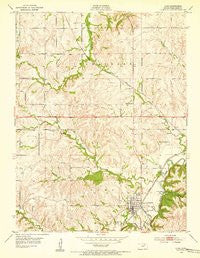 Alma Kansas Historical topographic map, 1:24000 scale, 7.5 X 7.5 Minute, Year 1954