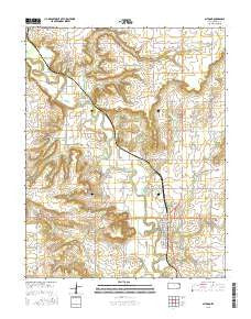 Altoona Kansas Current topographic map, 1:24000 scale, 7.5 X 7.5 Minute, Year 2015