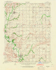 Altoona Kansas Historical topographic map, 1:62500 scale, 15 X 15 Minute, Year 1938