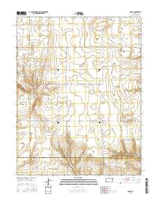 Amy SE Kansas Current topographic map, 1:24000 scale, 7.5 X 7.5 Minute, Year 2015