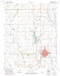 Anthony Kansas Historical topographic map, 1:24000 scale, 7.5 X 7.5 Minute, Year 1972